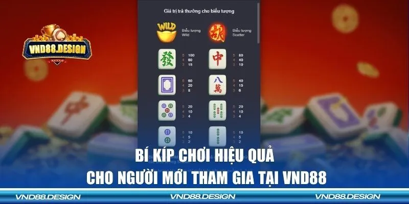 Bí kíp chơi hiệu quả cho người mới tham gia tại VND88