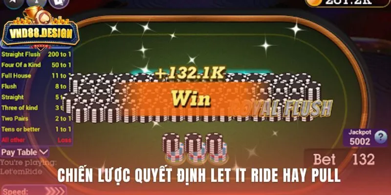 Chiến lược Let It Ride đòi hỏi quyết định đúng thời điểm