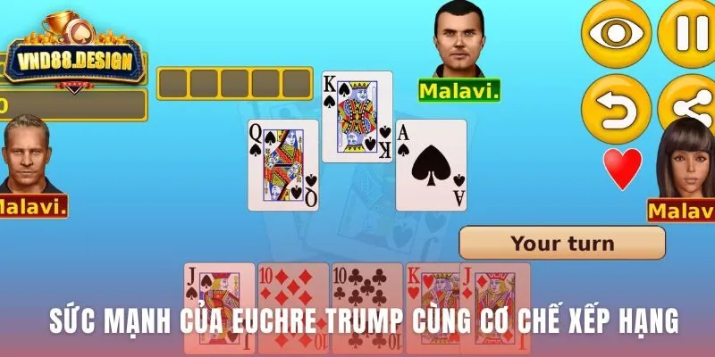 Sức mạnh Euchre trump đến từ hai lá Bower cao nhất
